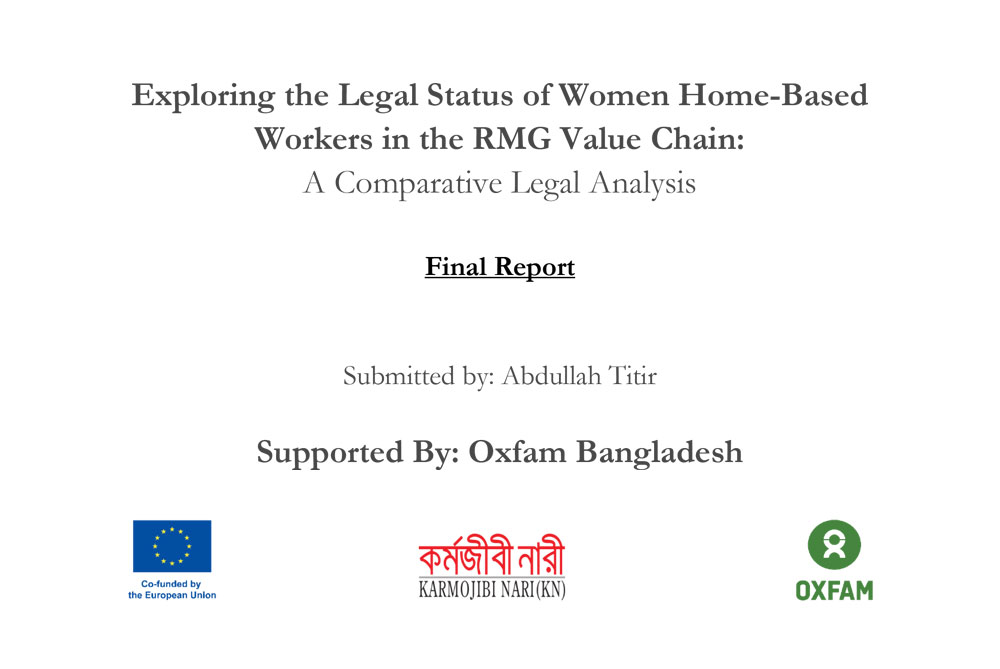 Comparative Legal Analysis: Legal Rights of Women HBW in the RMG Value Chain